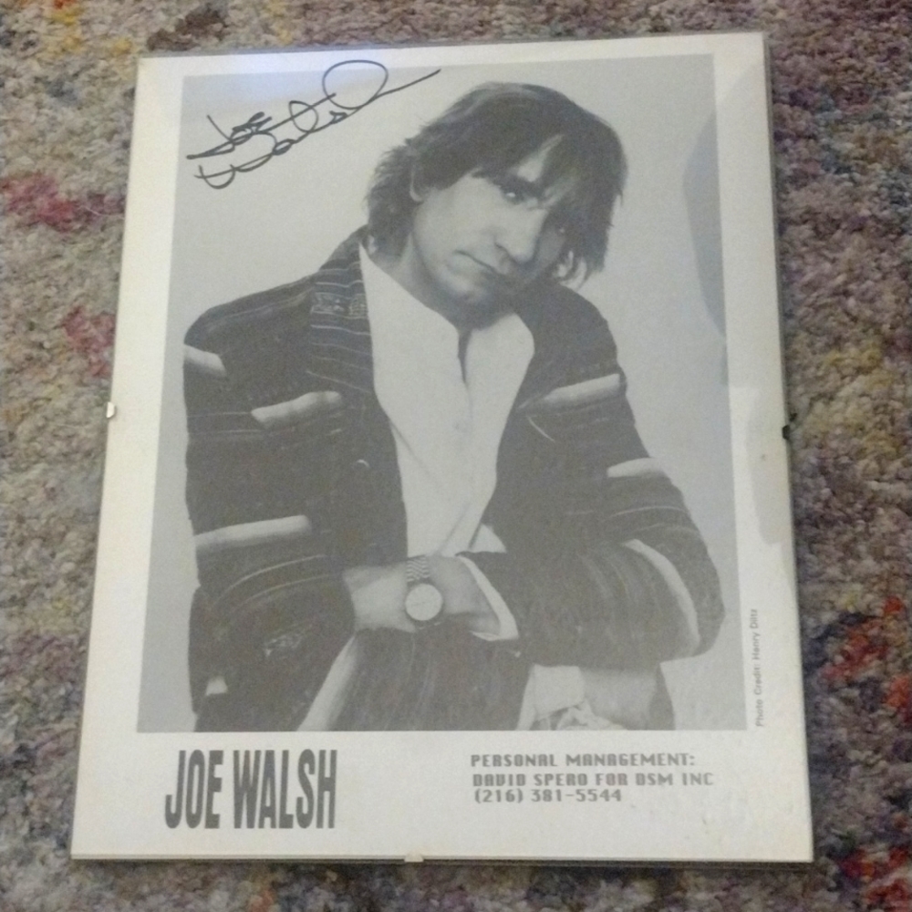 Joe Walsh authentic signed Autograph from The Eagles
